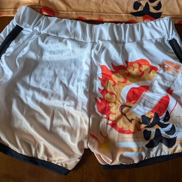 Cute women's anime Demon Slayer crop top with shorts - Rengoku - Picture 5 of 8